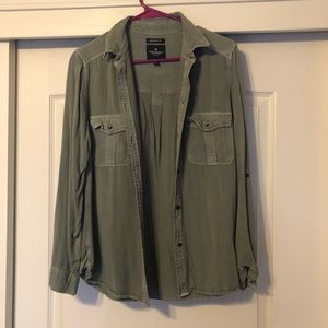 Army green plaid shirt